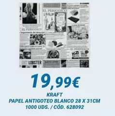 Kraft - Papel Antigoteo Blanco