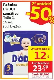 Pañal Dodot Sensitive Talla 3 56 Uds