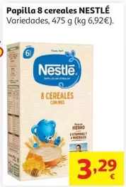 Papillas 8 Cereales Con Miel Nestle 475 Grs.