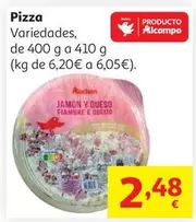Pizza Jamon Y Queso Auchan 405 G.