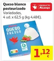 Q.Blanco Pasteurizado Auchan 4 X 62,5