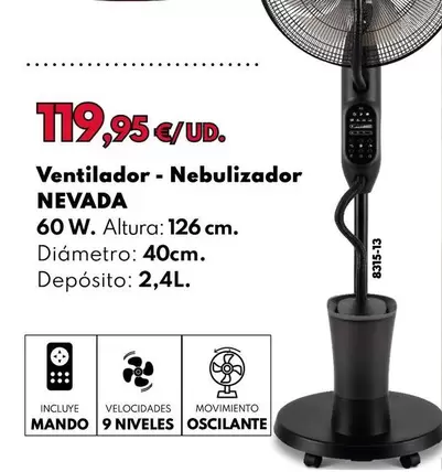 Ufesa - Ventilador-Nebulizador Nevada