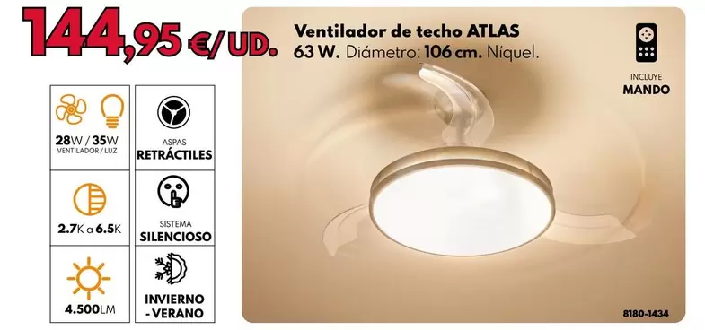 Ventilador De Techo Atlas