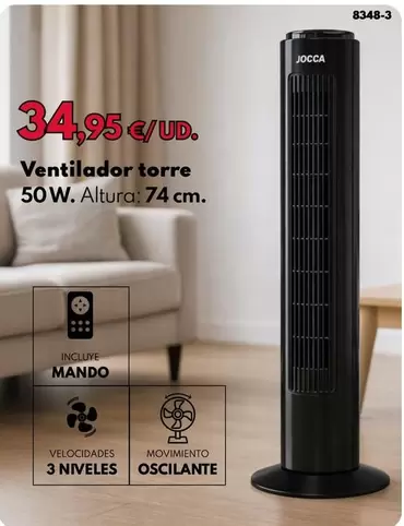 Jocca - Ventilador Torre 50 W