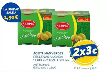 Serpis - Aceitunas Verdes Rellenas Anchoa