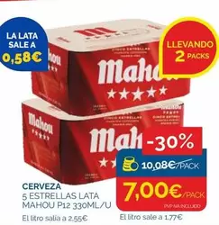Mahou - Cerveza 5 Estrellas Lata