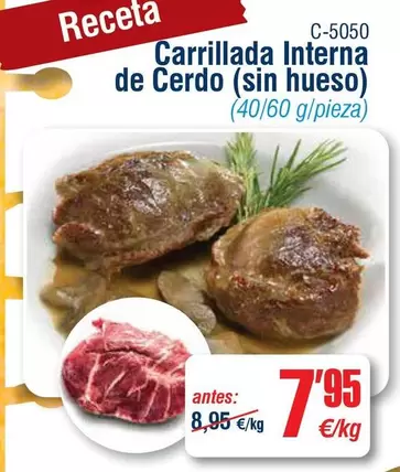 Carrillada Interna De Cerdo (sin Hueso)