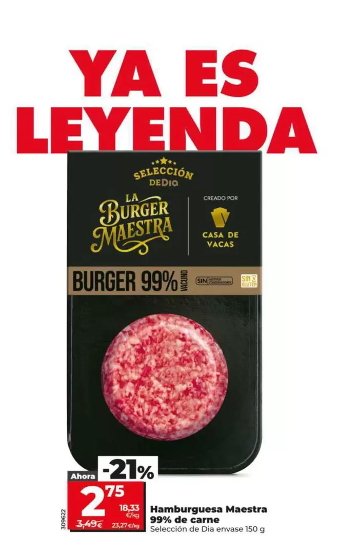 Seleccion De Dia - Hamburguesa Maestra 99% De Carne