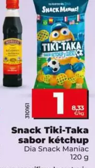 Dia Snack Maniac - Snack Tiki-Taka Sabor Ketchup