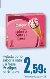 Ifa Eliges - Helado Cono Sabor A Nata Y A Fresa