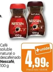 Nescafé - Café Soluble Natural O Descafeinado