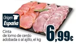 Cinta De Lomo De Cerdo Adobada O Al Ajillo