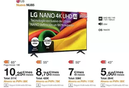LG - Nueva NU85