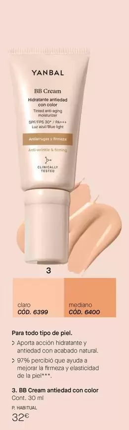 Yanbal - BB Cream Antiedad Con Color