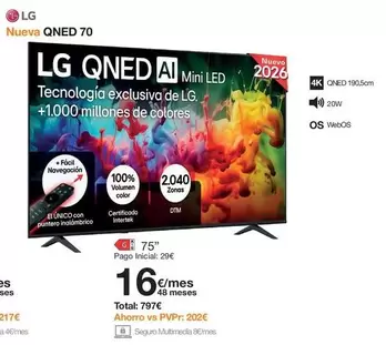 LG - Nueva QNED 70