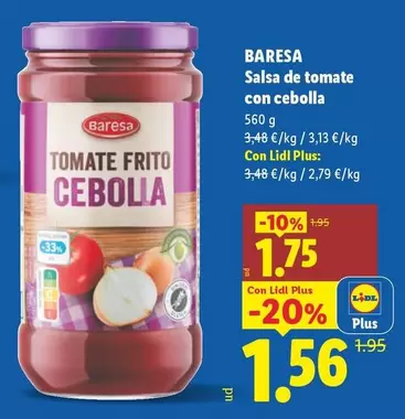 Baresa - Salsa De Tomate Con Cebolla