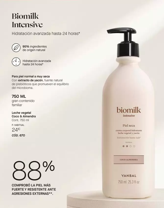Yanbal - Biomilk Intensive Hidratación Avanzada
