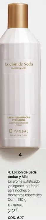 Yanbal - Loción De Seda Ámbar Y Miel