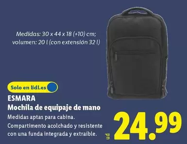 Esmara - Mochila De Equipaje De Mano