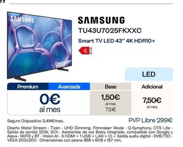 Samsung - Smart Tv Led 43" 4k Hdr10+