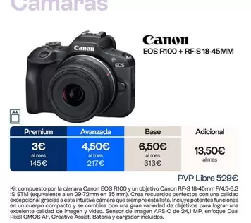 Canon - Eos R100 + Rfs 18-45mm