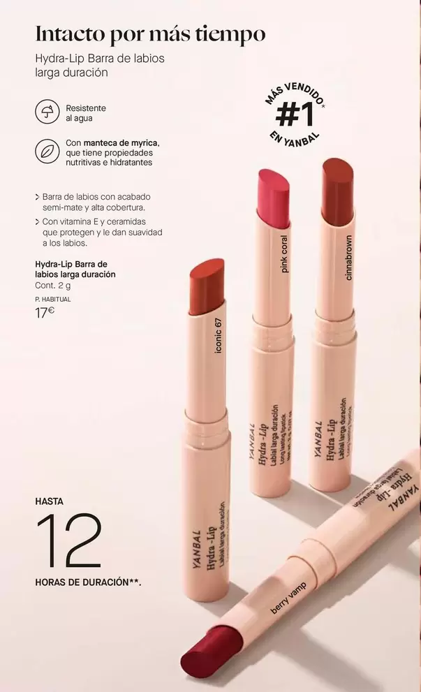 Yanbal - Hydra-Lip Barra De Labios Larga Duración