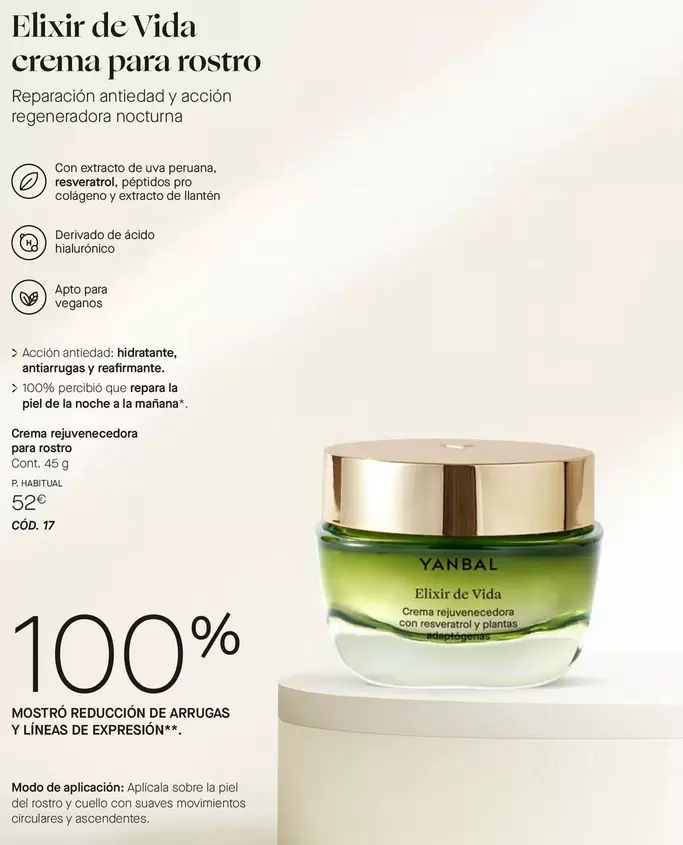 Crema Rejuvenecedora Para Rostro