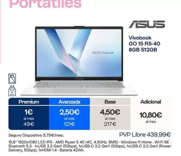 Asus - Vivobook Go 15 R5-40 