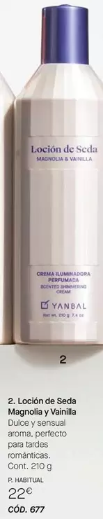 Yanbal - Loción De Seda Magnolia Y Vainilla
