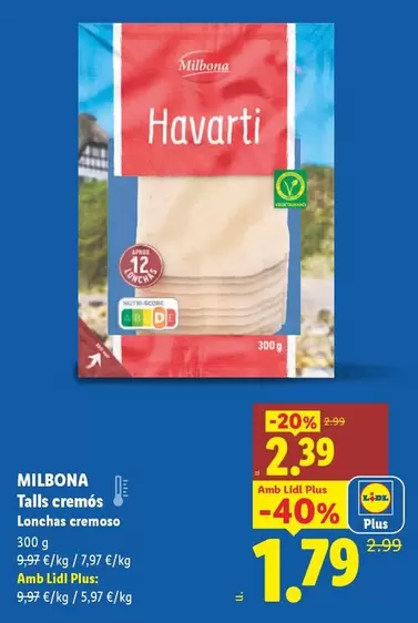 Milbona - Lonchas Cremoso