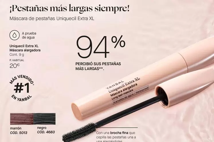 Yanbal - Uniqueci Extra Xl Máscara Alargadora