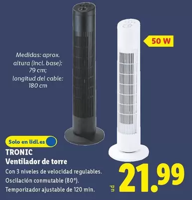 Tronic - Ventilador De Torre