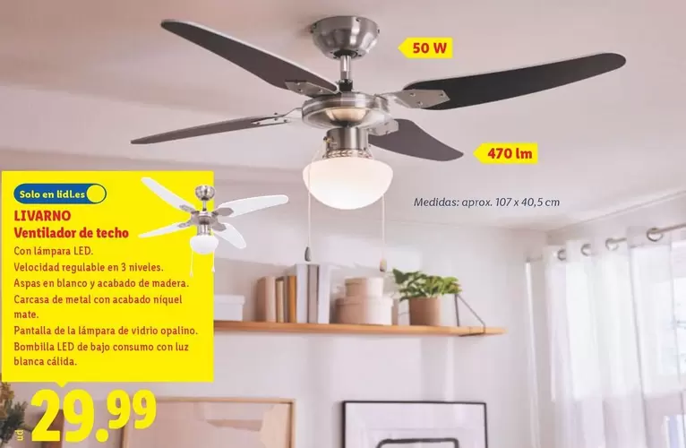 Livarno - Ventilador De Techo