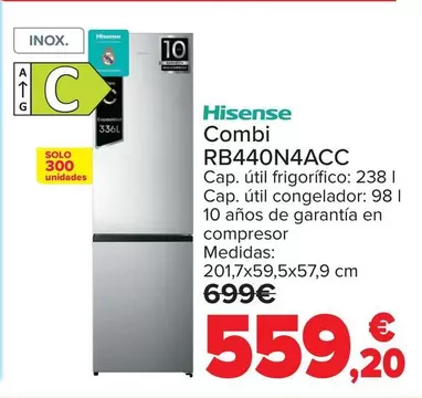 Hisense - Combi Rb440n4acc