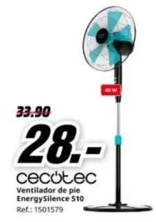 cecotec - Ventilador De Pie Energys Silence 510