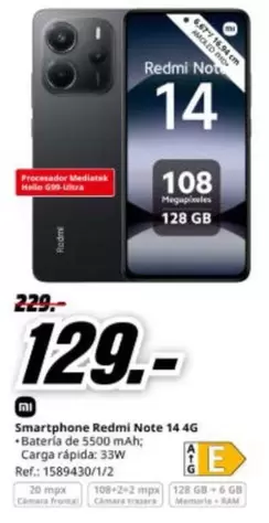 Xiaomi - Smartphone Redmi Note 14 4g