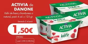 Activia De Danone - Kéfir De Fresa Y Frambuesa O Natural