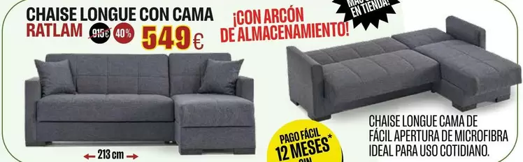 Chaise Longue Con Cama Ratlam