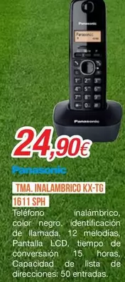 Panasonic - Tma Inalámbrico KX-TG 1611 SPH