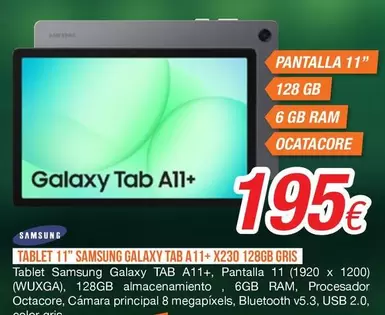 Samsung - Tablet 11" Galaxy Tab A11+ X230 Gris