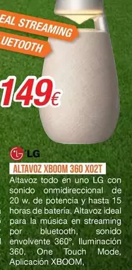 LG - Altavoz XBOOM 360 X02T