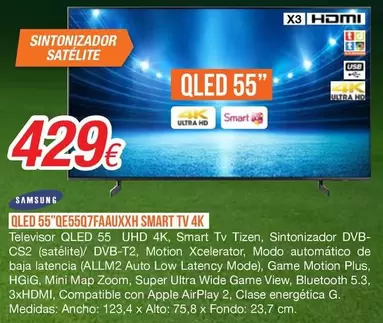 Samsung - QLED 55"QE55Q7FAAUXXH SMART TV 4K