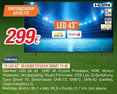 Samsung - TV LED 43" UE43U8072FUXXH SMART TV 4K