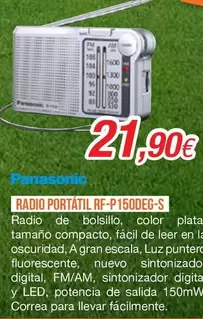 Panasonic - Radio Portatil RF-P1500DEG-S