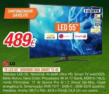 LG - TV LED 55" 55NAN081A6A SMART TV 4K