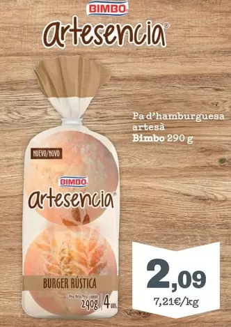 Bimbo - Pa D'hamburguesas Artesa