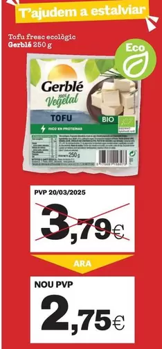 Gerblé - Tofu Fresc Ecologic