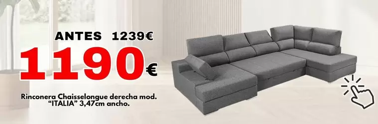 Rinconera Chaisselongue Derecha Mod. "Italia" Ancho