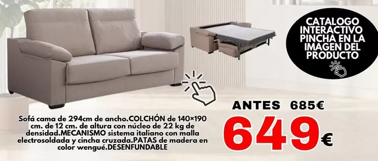 Sofa Cama De 294cm De Ancho