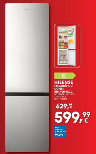 Hisense - Frigorífico Combi RB440N4ACC